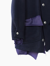 Sulvam AW22 Asymmetrical Melton Chore Coat