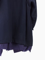 Sulvam AW22 Asymmetrical Melton Chore Coat