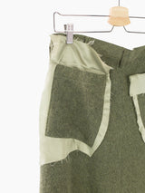 Sulvam AW22 Wool Flannel Layered Skirt Trousers