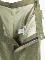 Sulvam AW22 Wool Flannel Layered Skirt Trousers