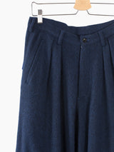 Sulvam AW22 Wool Flannel Layered Wide Pants