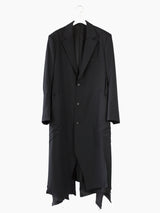 Sulvam AW22 Wool Gabardine Slashed Overcoat