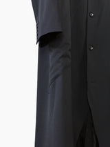 Sulvam AW22 Wool Gabardine Slashed Overcoat