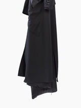 Sulvam AW22 Wool Gabardine Slashed Overcoat