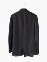 Sulvam AW22 Slashed Wool Gabardine 2B Suit Jacket