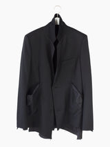 Sulvam AW22 Slashed Wool Gabardine 2B Suit Jacket