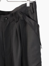 Sulvam AW22 Wool Gabardine Wide Trousers