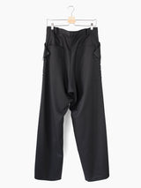 Sulvam AW22 Wool Gabardine Wide Trousers