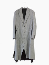 Sulvam AW22 Houndstooth Slashed Overcoat