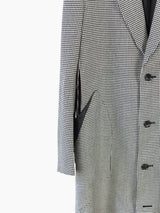 Sulvam AW22 Houndstooth Slashed Overcoat