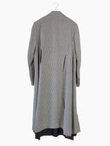 Sulvam AW22 Houndstooth Slashed Overcoat