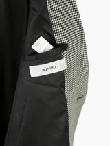 Sulvam AW22 Houndstooth Slashed Overcoat