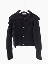 Sulvam AW22 Sailor Collar Slashed Shoulder Knit