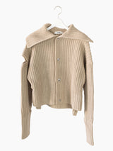 Sulvam AW22 Sailor Collar Slashed Shoulder Knit