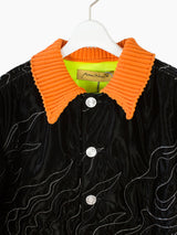 Penultimate AW22 Flame Quilted Shirt w/ Knit Collar