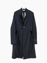 Kiko Kostadinov SS21 00102021 3M Pinstripe Freydal Long Coat