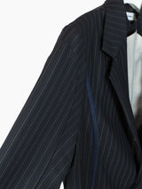 Kiko Kostadinov SS21 00102021 3M Pinstripe Freydal Long Coat