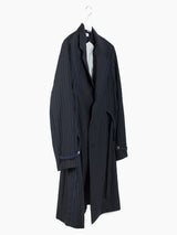 Kiko Kostadinov SS21 00102021 3M Pinstripe Freydal Long Coat