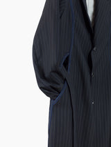 Kiko Kostadinov SS21 00102021 3M Pinstripe Freydal Long Coat