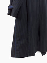 Kiko Kostadinov SS21 00102021 3M Pinstripe Freydal Long Coat