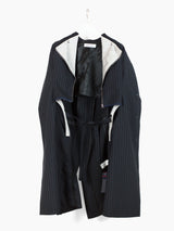 Kiko Kostadinov SS21 00102021 3M Pinstripe Freydal Long Coat