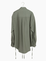 Soshiotsuki AW22 Wide Kimono Breasted Wool Overshirt