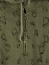 Toilet 90s Hole Punched Zip Hoodie