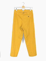 Kozaburo SS20 Overdyed Mustard Sashiko Pleated Trousers