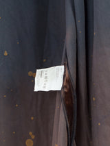 Kozaburo AW22 Bonfire Painted/Bleached Velour Snap Shirt