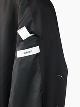 Sulvam SS23 Long Asymmetrical Slashed Back Wool Coat