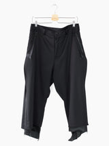 Sulvam SS23 Wool Side Slash Cropped Trousers