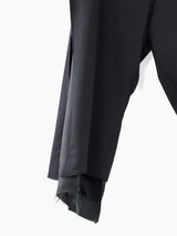 Sulvam SS23 Wool Side Slash Cropped Trousers