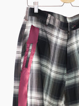 Sulvam SS23 Rayon Plaid Slash Layered Pants