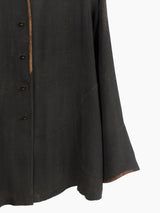 Sophie Hong Mud-Dyed Silk Shirt Jacket