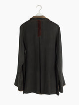 Sophie Hong Mud-Dyed Silk Shirt Jacket