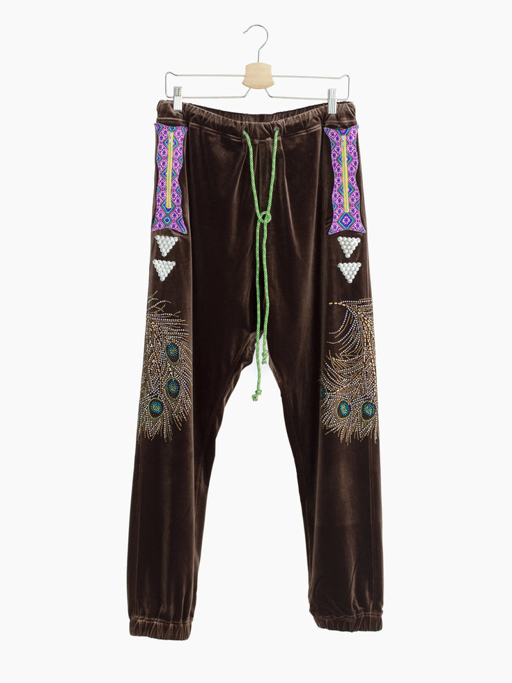 Penultimate AW21 Velour Embellished Track Pants
