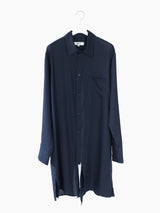 Sulvam SS23 Long Rayon Slashed Back Shirt