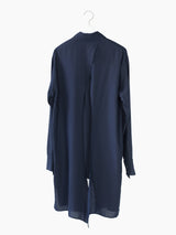 Sulvam SS23 Long Rayon Slashed Back Shirt