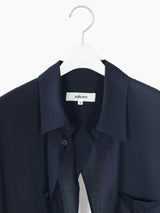 Sulvam SS23 Long Rayon Slashed Back Shirt