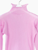 Sulvam SS23 Pink Organza Turtleneck