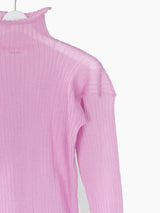 Sulvam SS23 Pink Organza Turtleneck