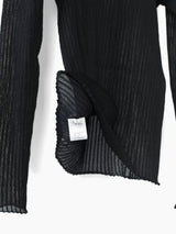 Sulvam SS23 Black Organza Turtleneck