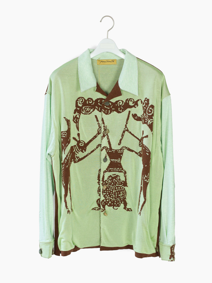 Penultimate SS23 Rabbit Stone Relief Knit Shirt