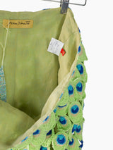 Penultimate SS23 Peacock Feather Crochet Miniskirt