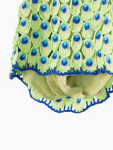 Penultimate SS23 Peacock Feather Crochet Miniskirt