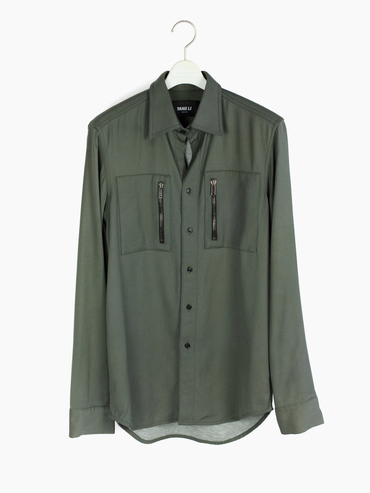 Yang Li Double Pocket Military Shirt