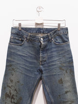 Helmut Lang Gold Splatter Painter Denim