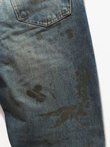 Helmut Lang Gold Splatter Painter Denim