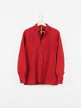 Man-tle AW17 R3S1 Red Paraffin Waxed Cotton “Regular” Shirt