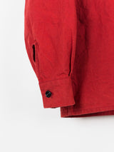 Man-tle AW17 R3S1 Red Paraffin Waxed Cotton “Regular” Shirt